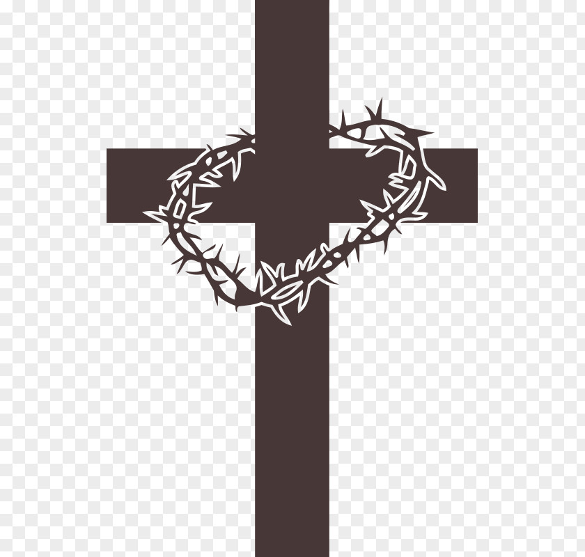 Cross Crown Of Thorns Christian And Christianity Clip Art PNG