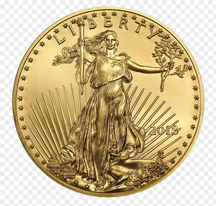 Eagle American Gold Coin Bullion PNG
