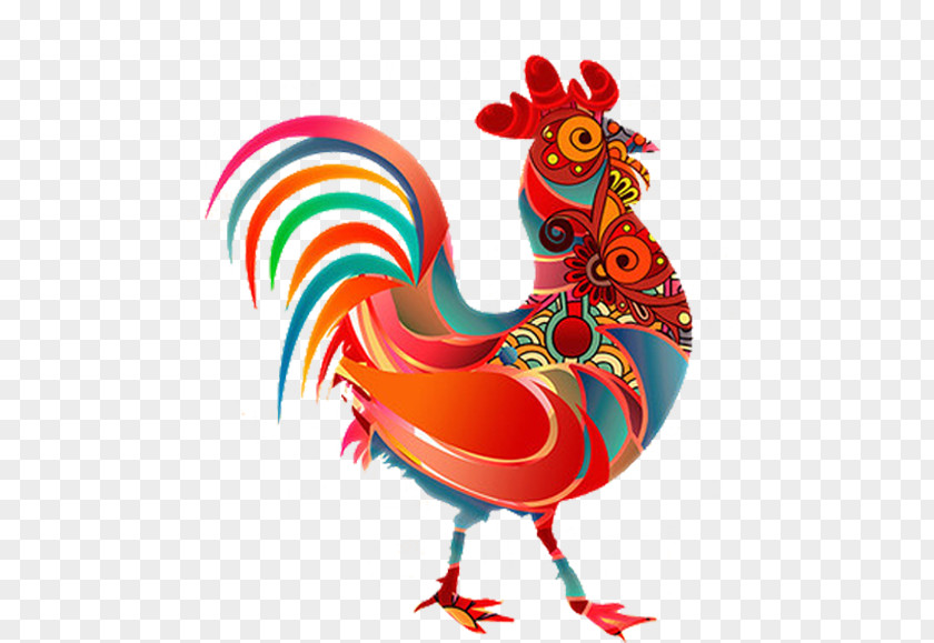 German Multi-color Chicken Birds PNG