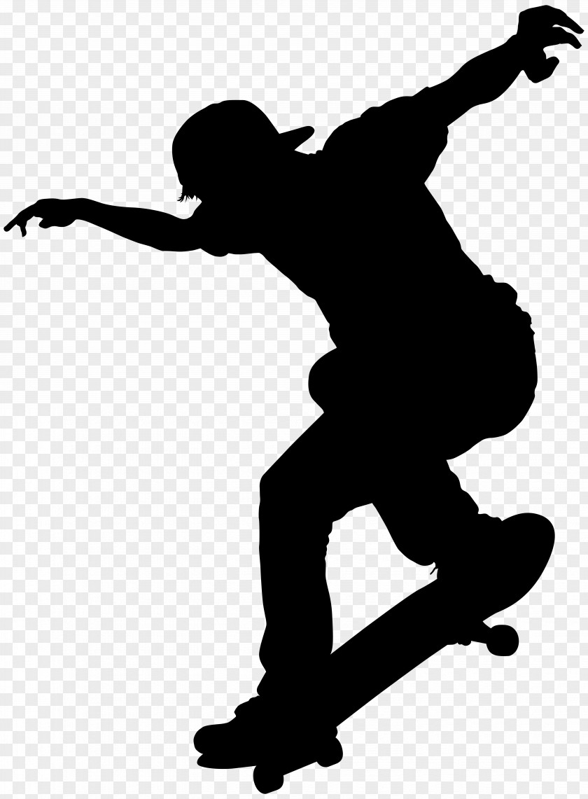 Skater Boy Silhouette Clip Art Image Ice Skating PNG