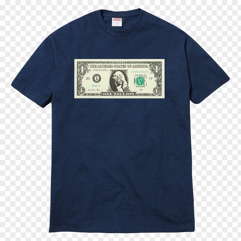 T-shirt Supreme Navy Blue Clothing Sizes PNG