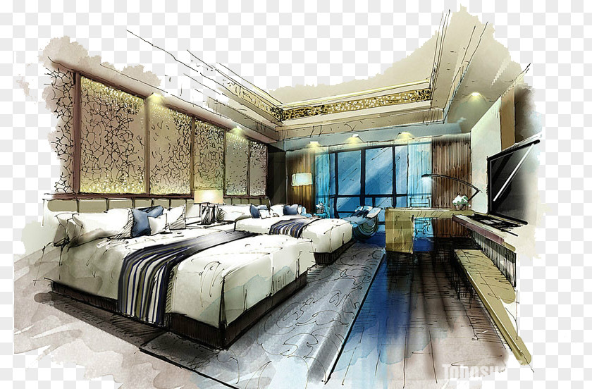 The Hotel Interior Design Marker Pen Bedroom Services House Painter And Decorator Living Room PNG