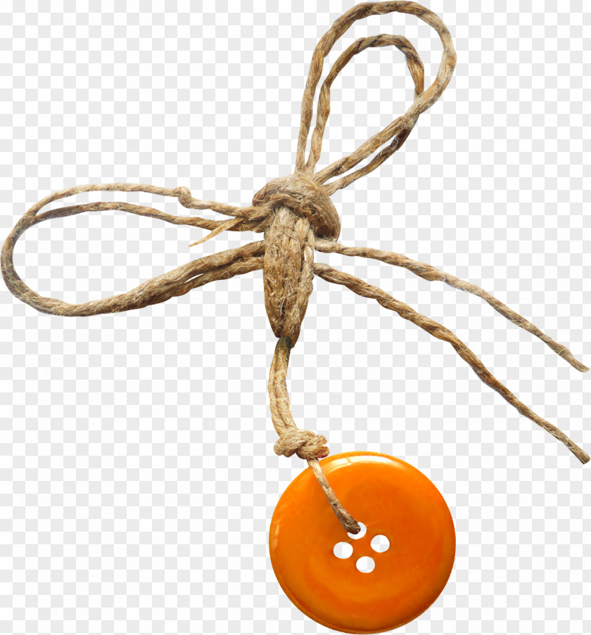 Beautiful Brown Rope Knot Button Clip Art PNG