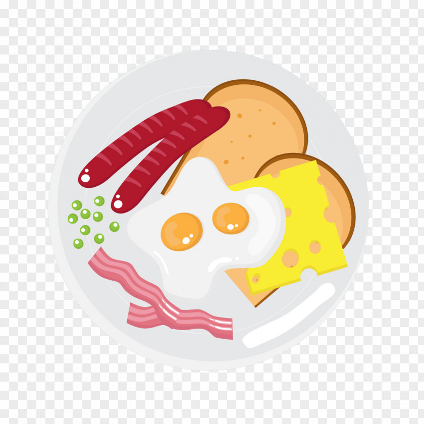 Egg And Ham Breakfast Free To Pull The Material Full Sausage Cereal PNG