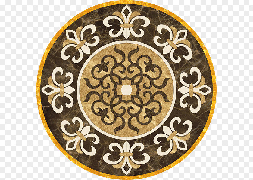 Floral Design Oval Ornament PNG