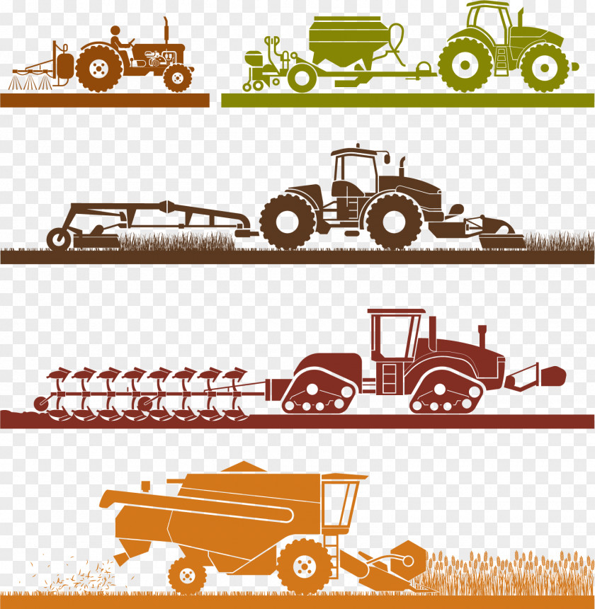 People Farming Mechanised Agriculture Agricultural Machinery Mechanization Combine Harvester PNG