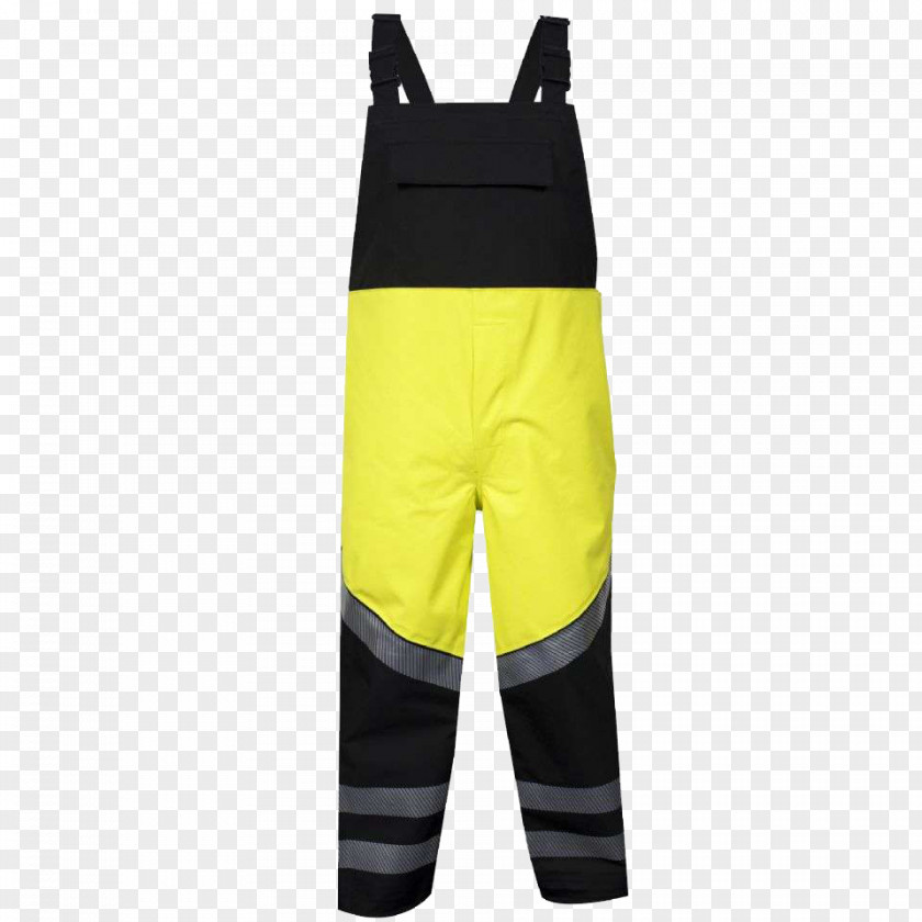 Yellow Gear Overall High-visibility Clothing Bib Personal Protective Equipment PNG