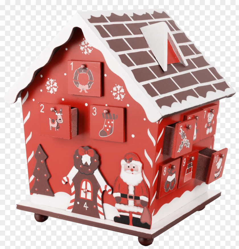 Box Gingerbread House Advent Calendar Christmas PNG
