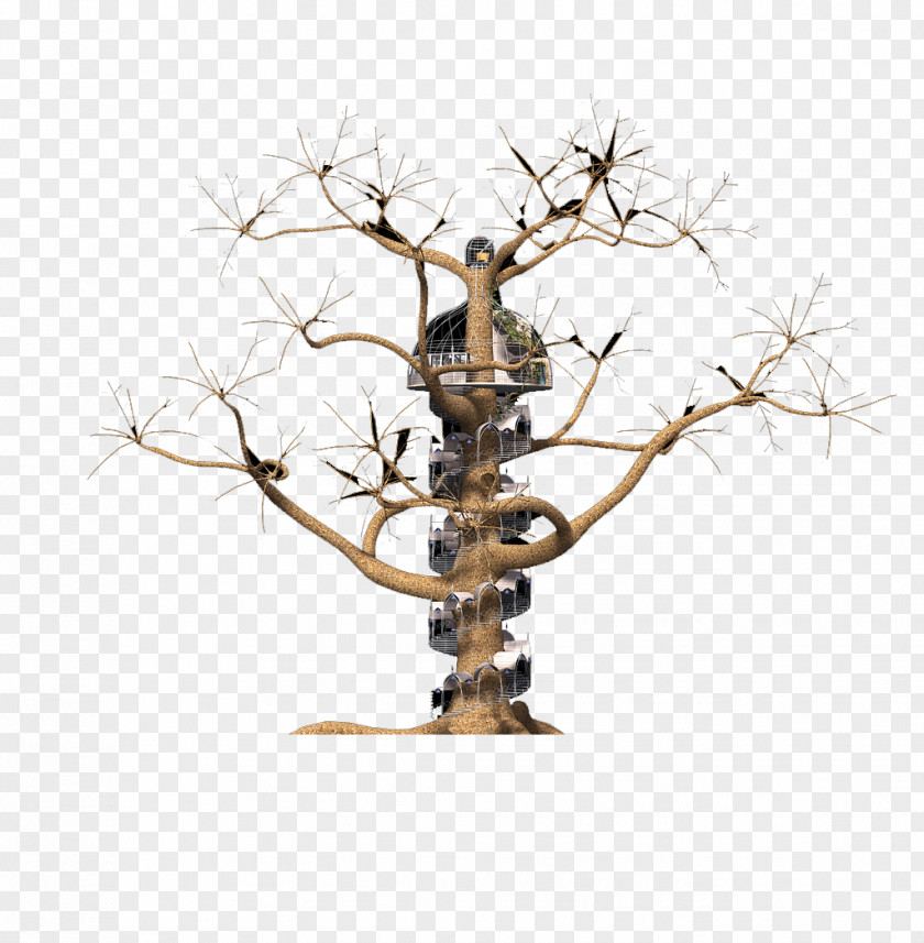 Creative Tree House Twig Stairs PNG