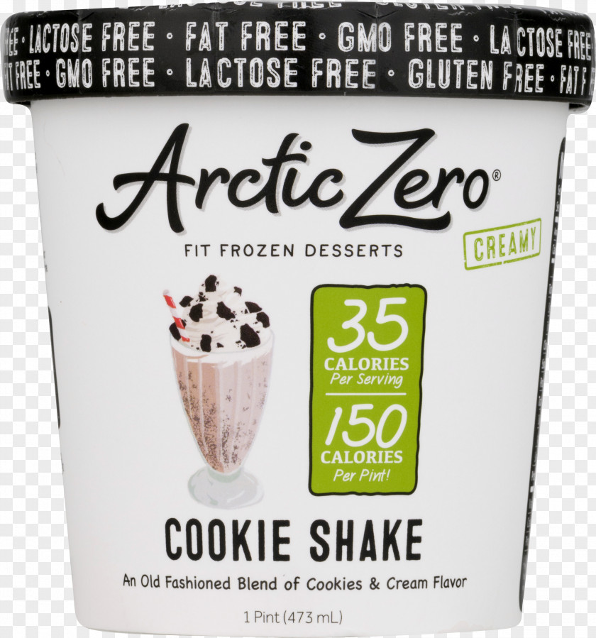 Fit Frozen Dessert Creamy Pints Cookie Shake10 Pack Arctic Zero Desserts, A Lil Bit Chippy1 Pt TubIce Cream Ice PNG