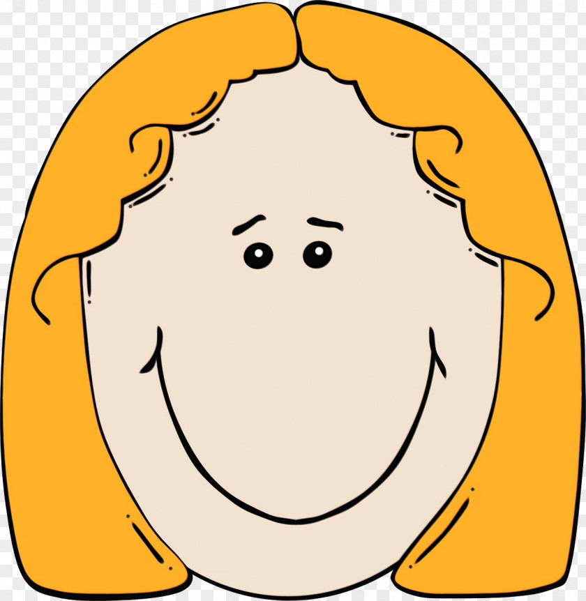 Nose Head Face White Yellow Hair Black PNG
