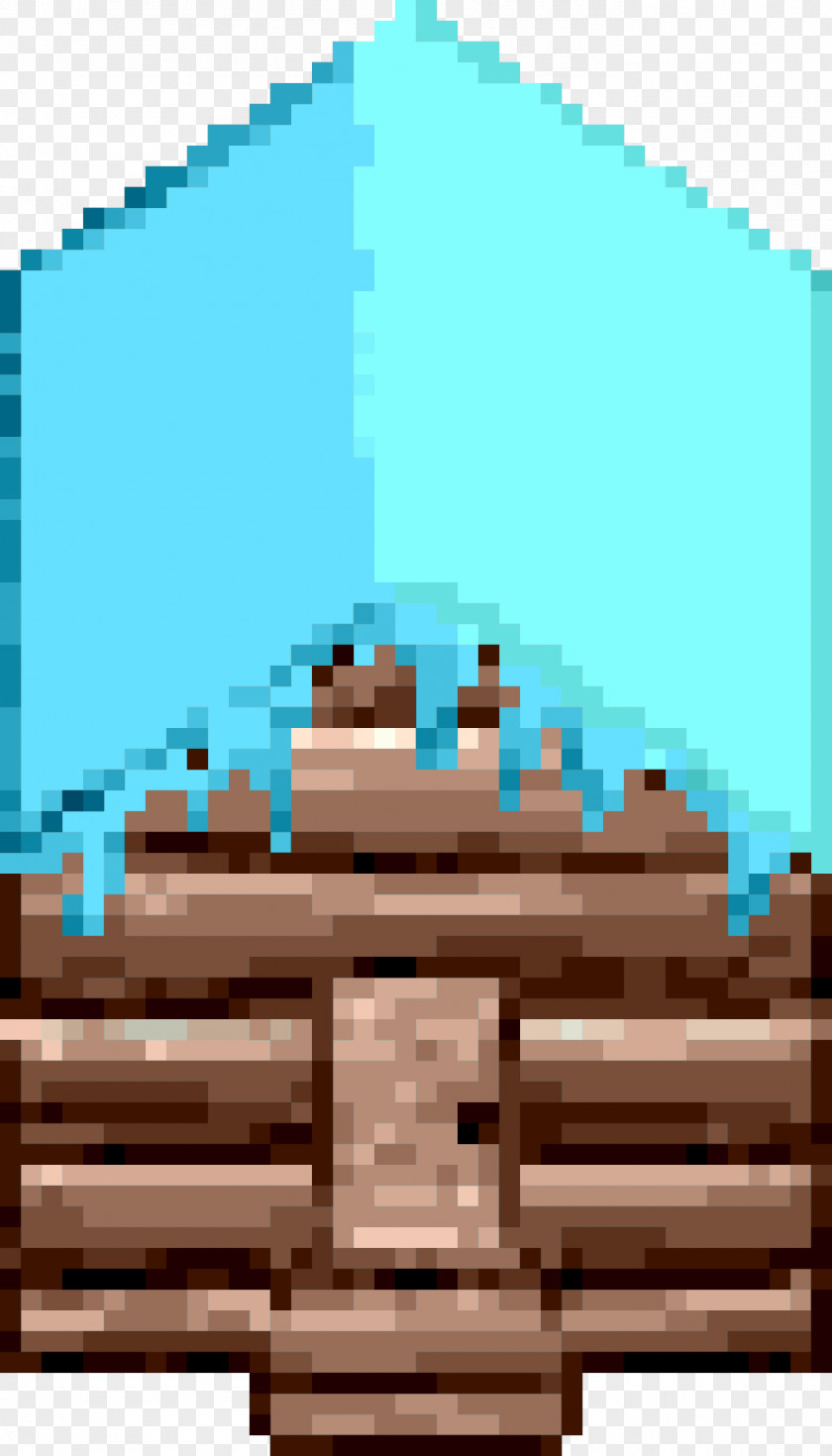 Pixel Log Cabin Art PNG