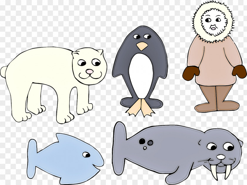 Animal Figure Cartoon Line Art Wildlife Walrus PNG
