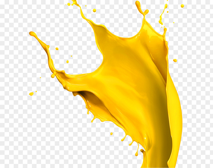 Ink Painting Yellow Color Desktop Wallpaper PNG