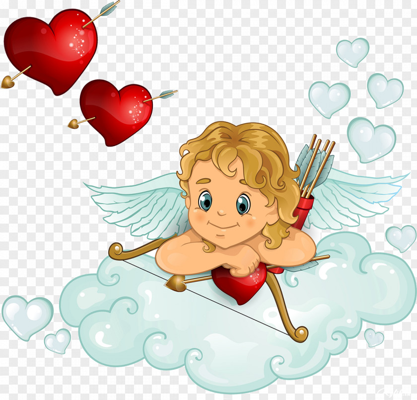 Cupid Cherub Heart PNG