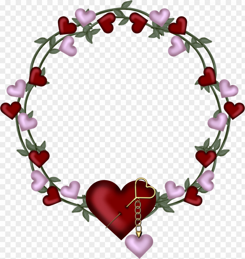 Flower Heart Picture Frames Clip Art PNG