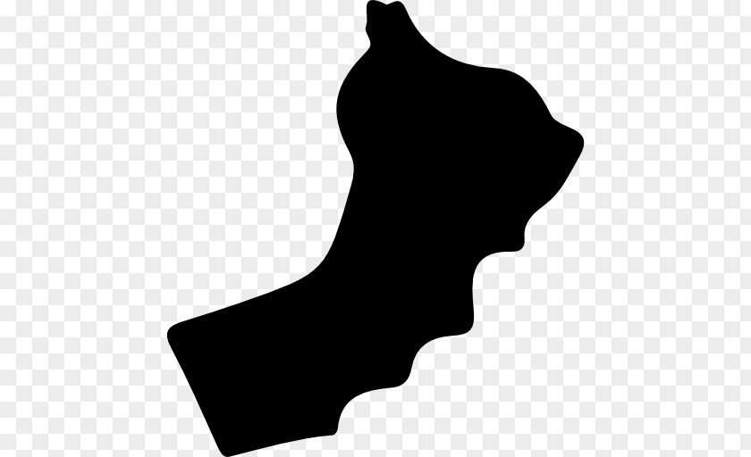 Silhouette Flag Of Oman Map PNG