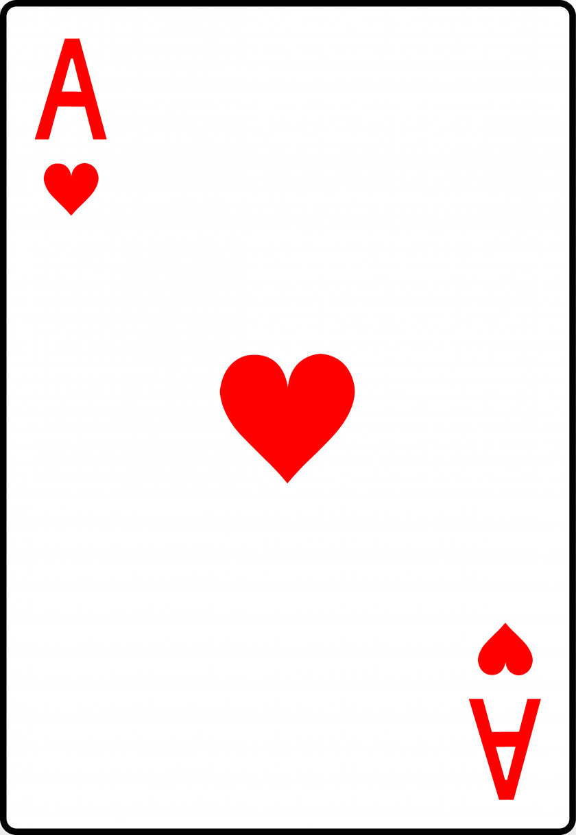 Heart Playing Cards Card Ace Of Hearts One-card Suit PNG