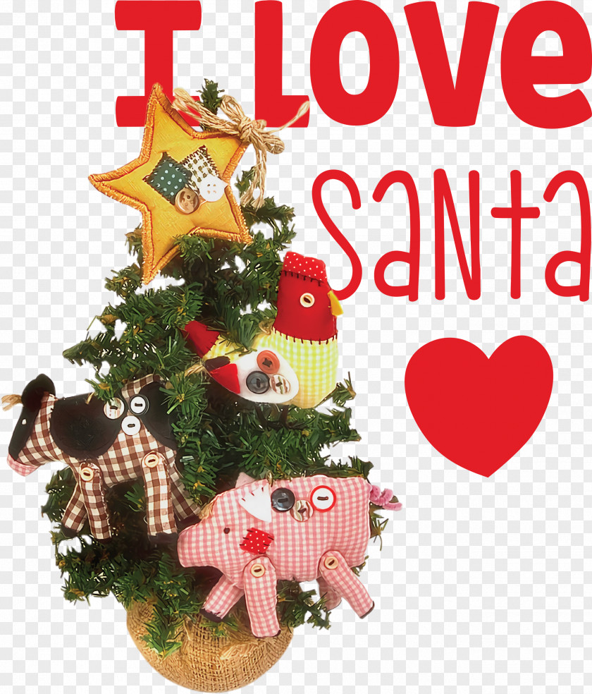 I Love Santa Christmas PNG