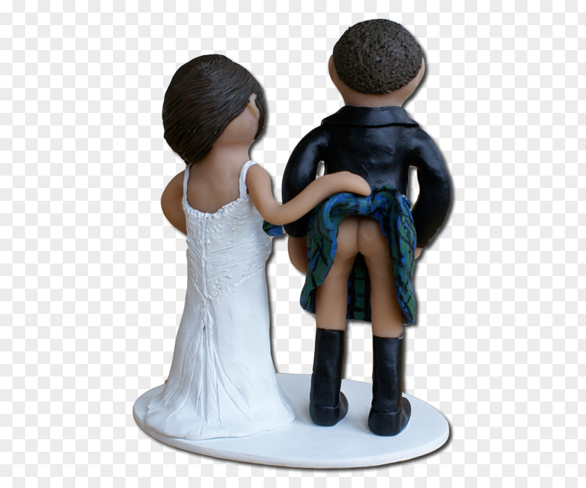 Wedding Cake Topper Scotland Bridegroom PNG