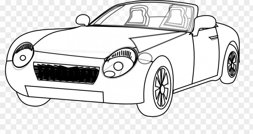 Car Line Art Sports Black And White Drawing Clip PNG
