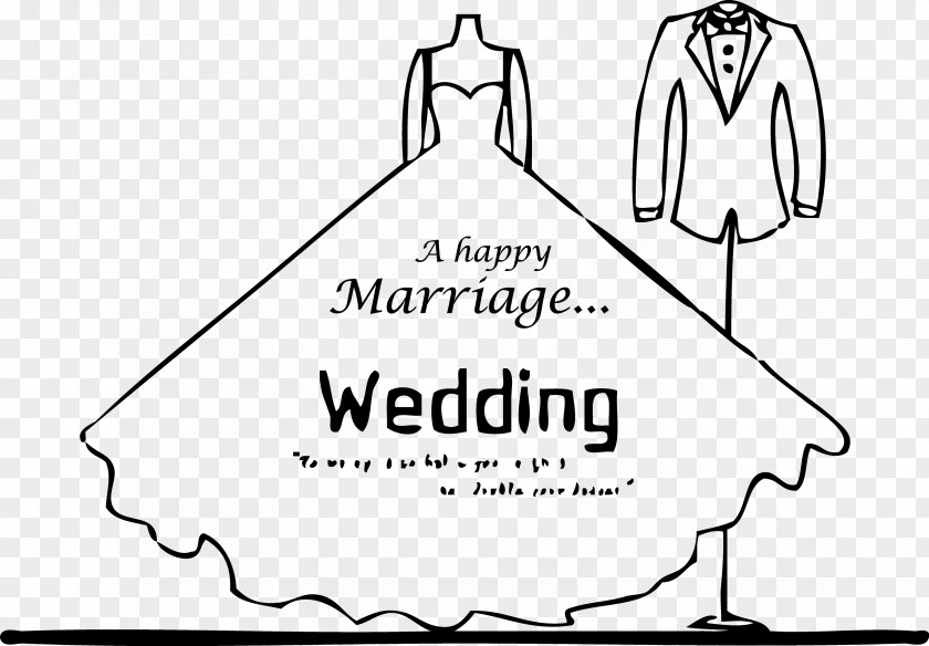 Cartoon Wedding Suit Dress PNG