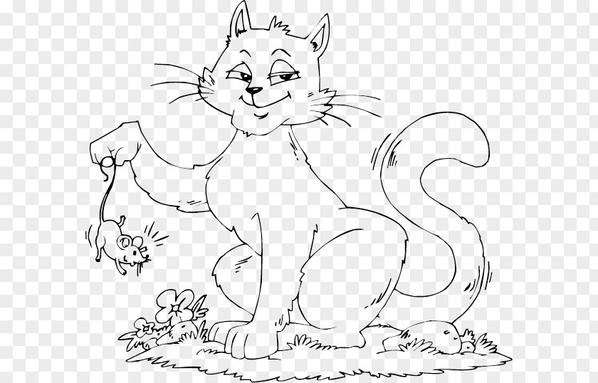 Cat Mouse Coloring Book Colouring Pages Image PNG