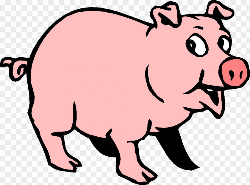 Cochon Pig Roast Animated Cartoon Clip Art PNG