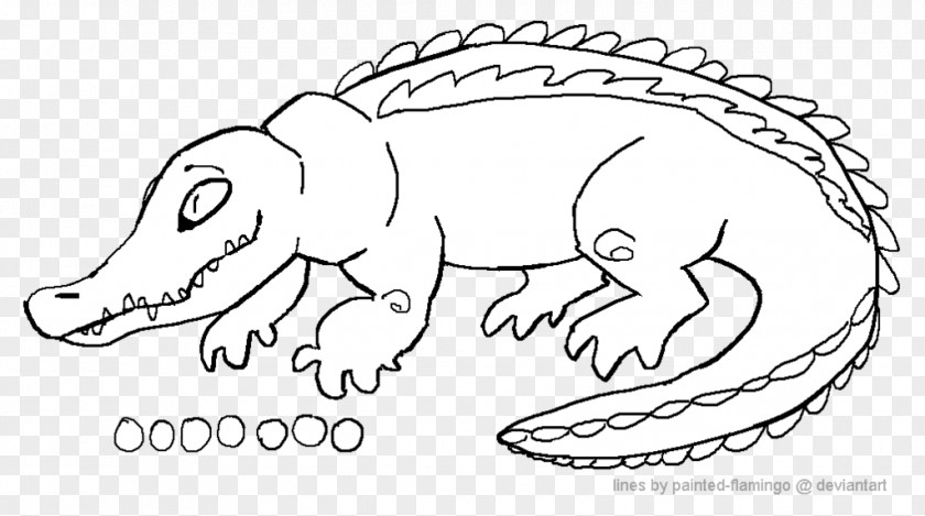 Crocodile Alligators Line Art Drawing Painting PNG