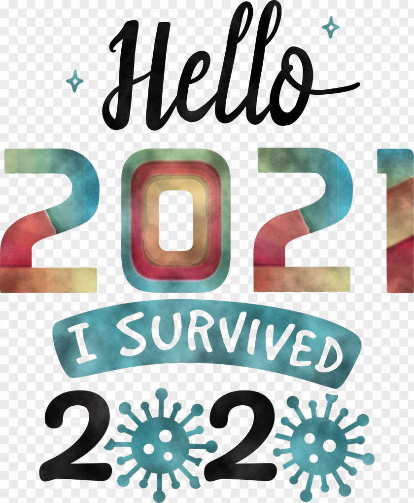 Hello 2021 New Year PNG