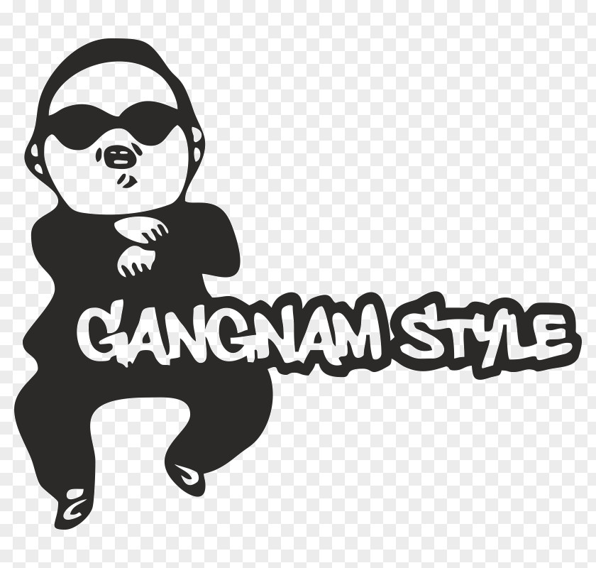 Psy Gangnam Style Logo Sticker Brand Decal PNG