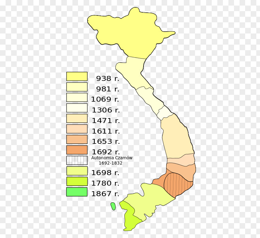 Vietnam Map Vietnamese People Historia Wietnamu Nam Tiến PNG