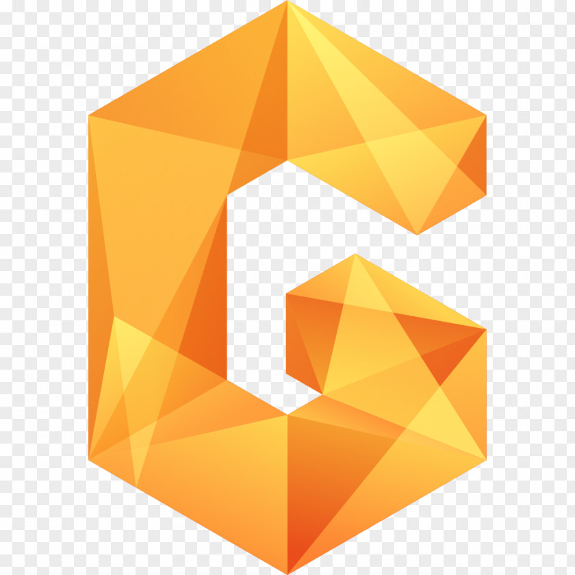 G Origami Yellow Creativity Diamond PNG