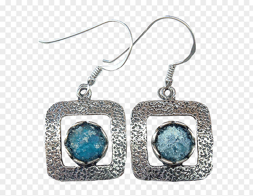 Glass Turquoise Earring Roman Jewellery PNG