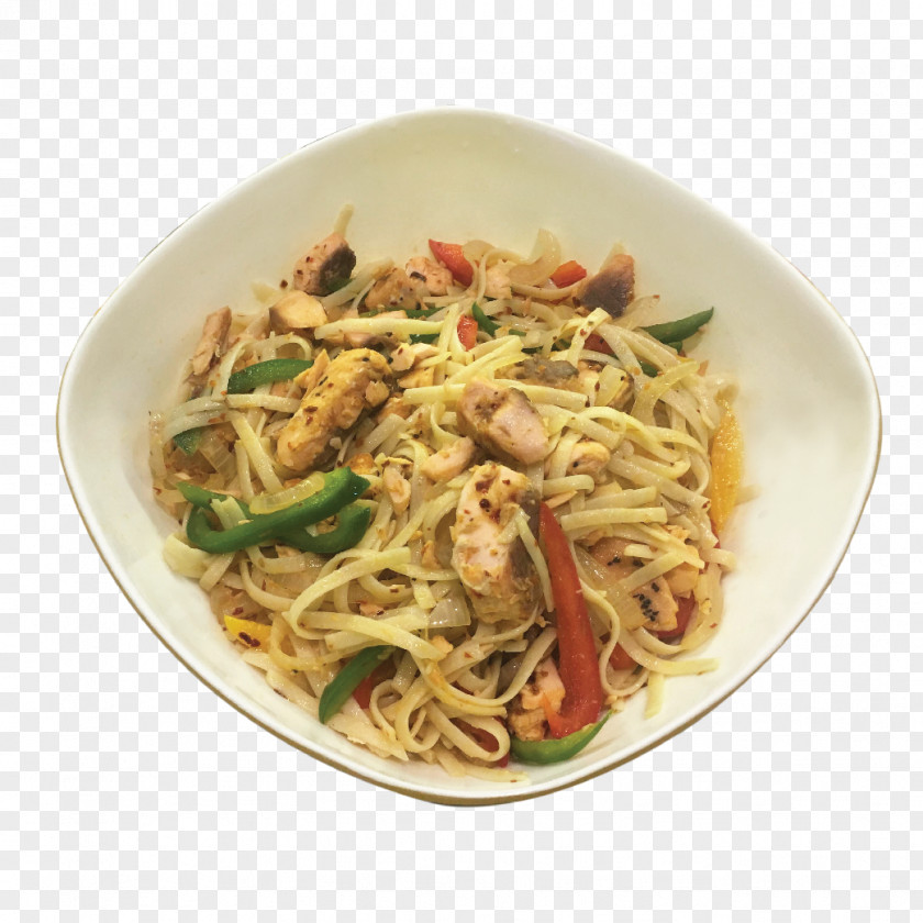 Salmon Salad Chow Mein Chinese Noodles Lo Singapore-style Fried PNG
