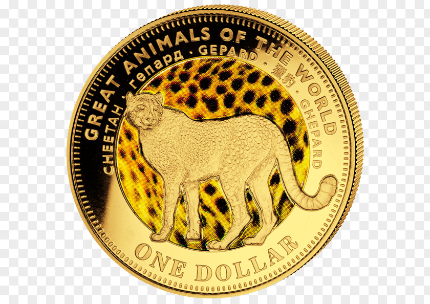 Cheetah Gold Big Cat Coin PNG