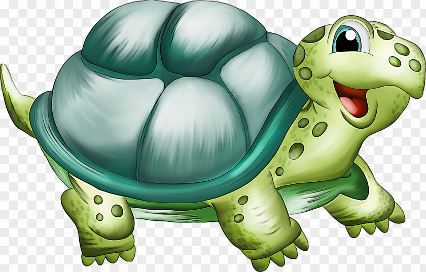 Animal Figure Cartoon Tortoise Turtle Green Reptile Sea PNG