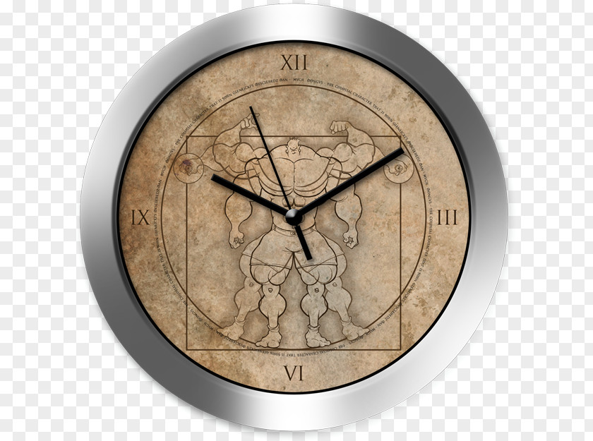 Bodybuilding Digital Media Clock PNG