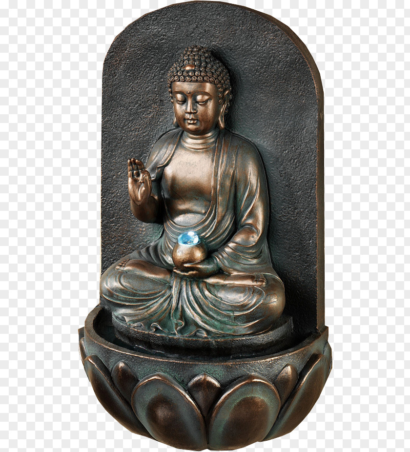 Buddhism Gautama Buddha Seated From Gandhara Drinking Fountains Water Feature PNG
