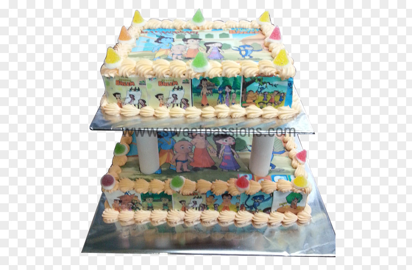 Chota Bhim Buttercream Birthday Cake Sugar Torte Frosting & Icing PNG