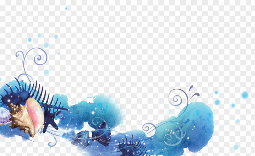 Hand-drawn Elements Of The Sea Seawater World Ocean Wind Wave PNG