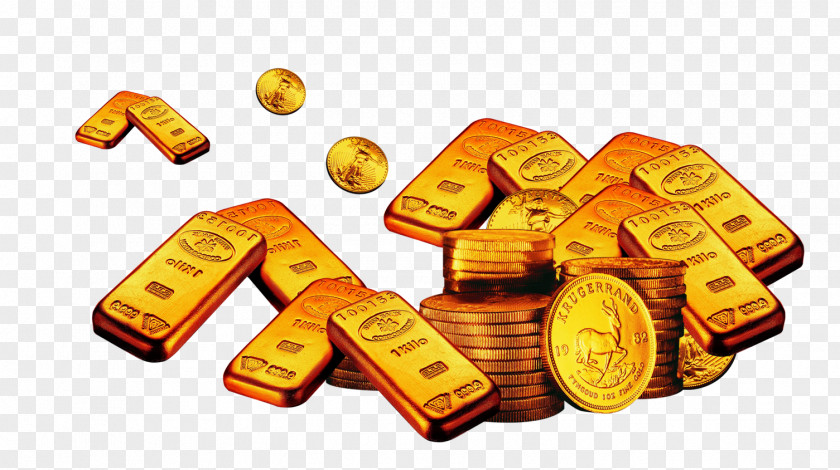 HD Gold Blocks With Coins Coin PNG