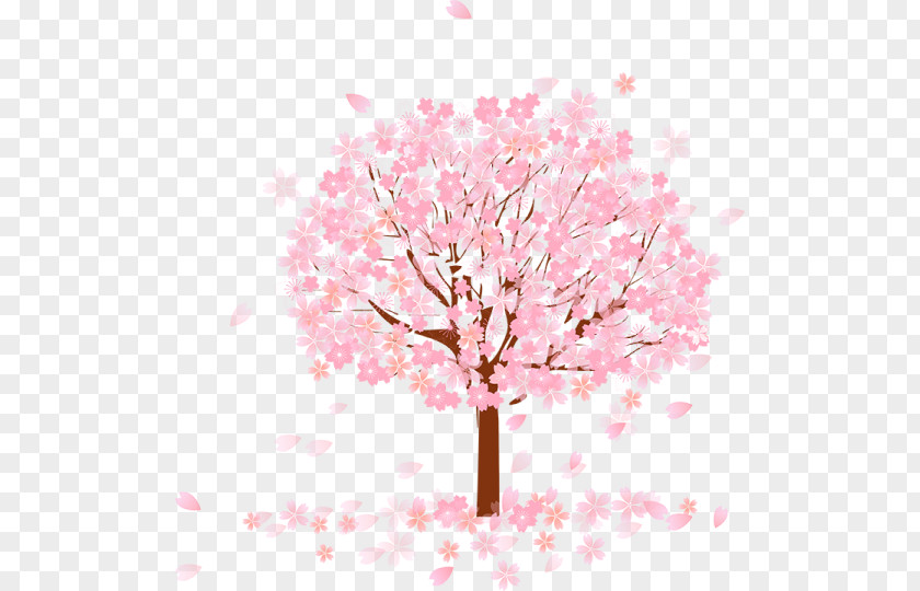 Pink Tree Cherry Blossom PNG