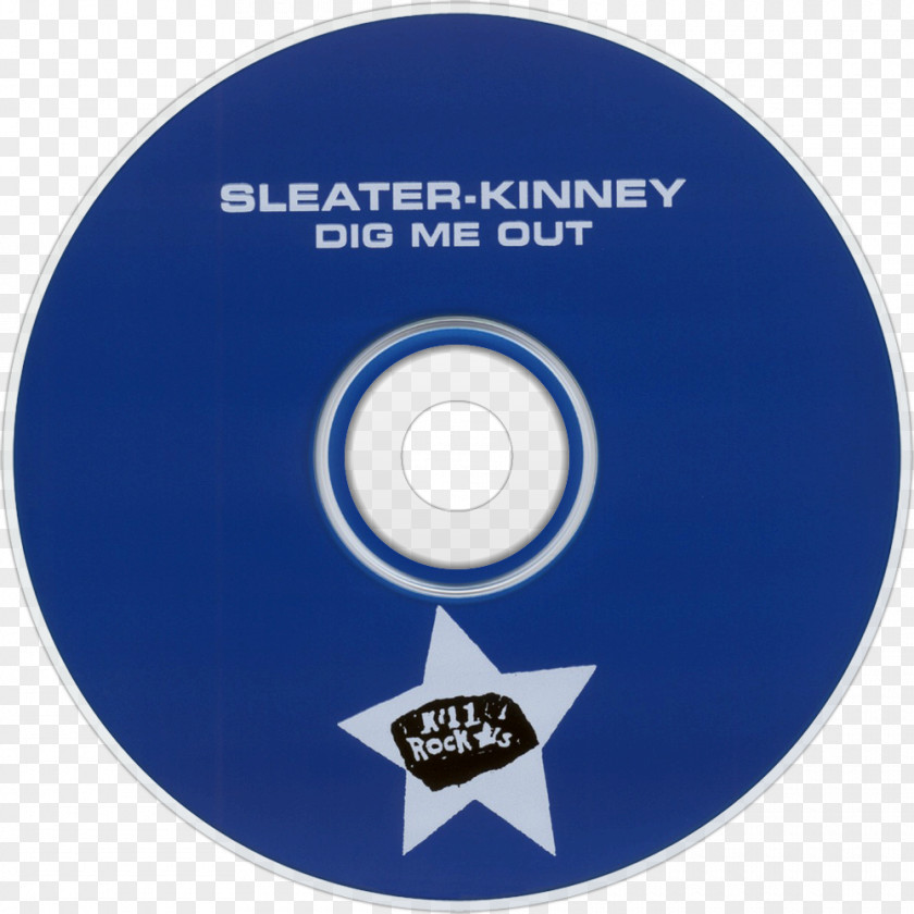 Blue Album Cover Sleater-Kinney's Dig Me Out Compact Disc PNG