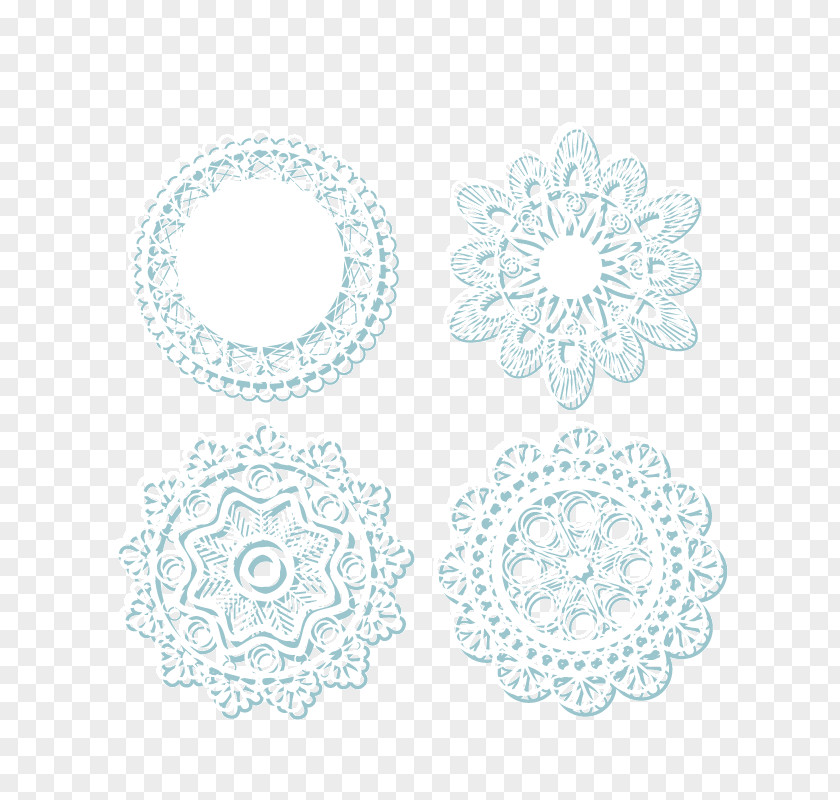 Decorative Lace Tablecloths Transparent Background Vector Material Doily White Pattern PNG