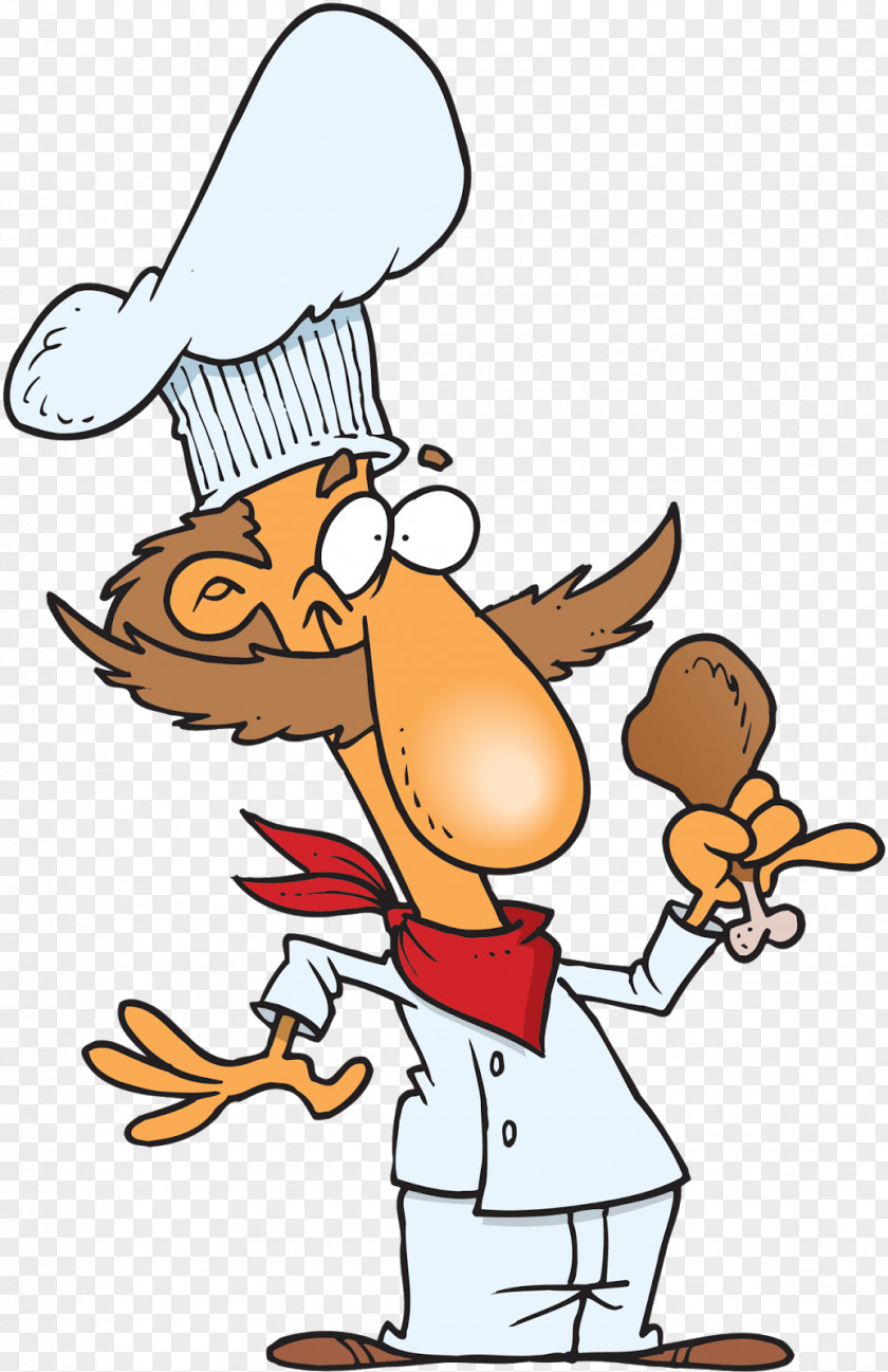 Female Chef Fried Chicken Food Meat Clip Art PNG