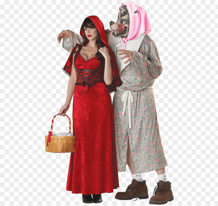 Little Red Riding Hood Big Bad Wolf Gray Costume Fairy Tale PNG
