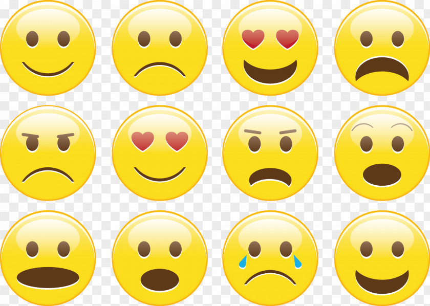 Vector Lovely Smile Set Emoticon Smiley Sticker Icon PNG