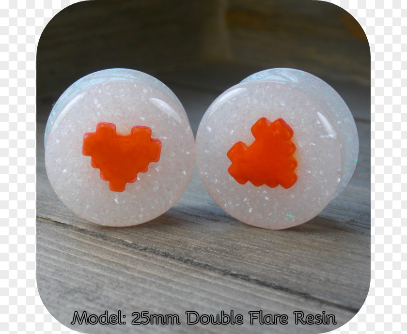 8 Bit Heart Earplug Sprinkles Candy PNG