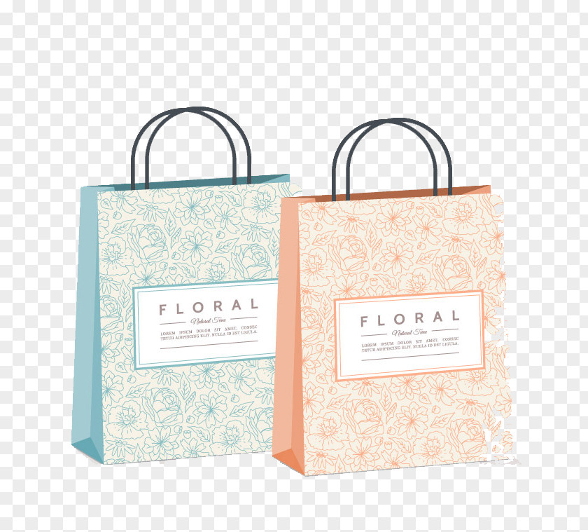 Shopping Bag Pattern Paper PNG